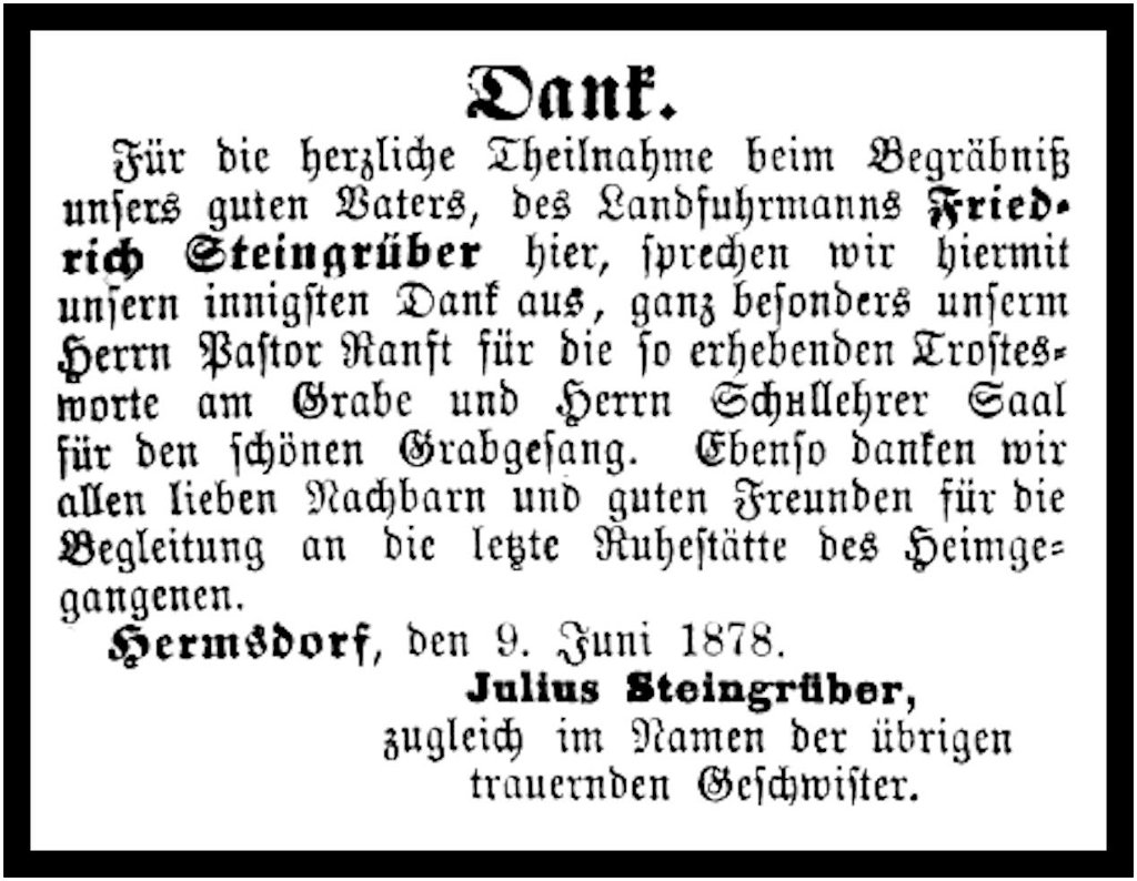 1878-06-09 Hdf Trauer Steingrueber